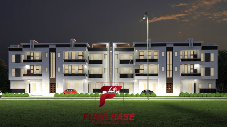 A twelve-unit three-bedroom apartment complex — white facade — view 8